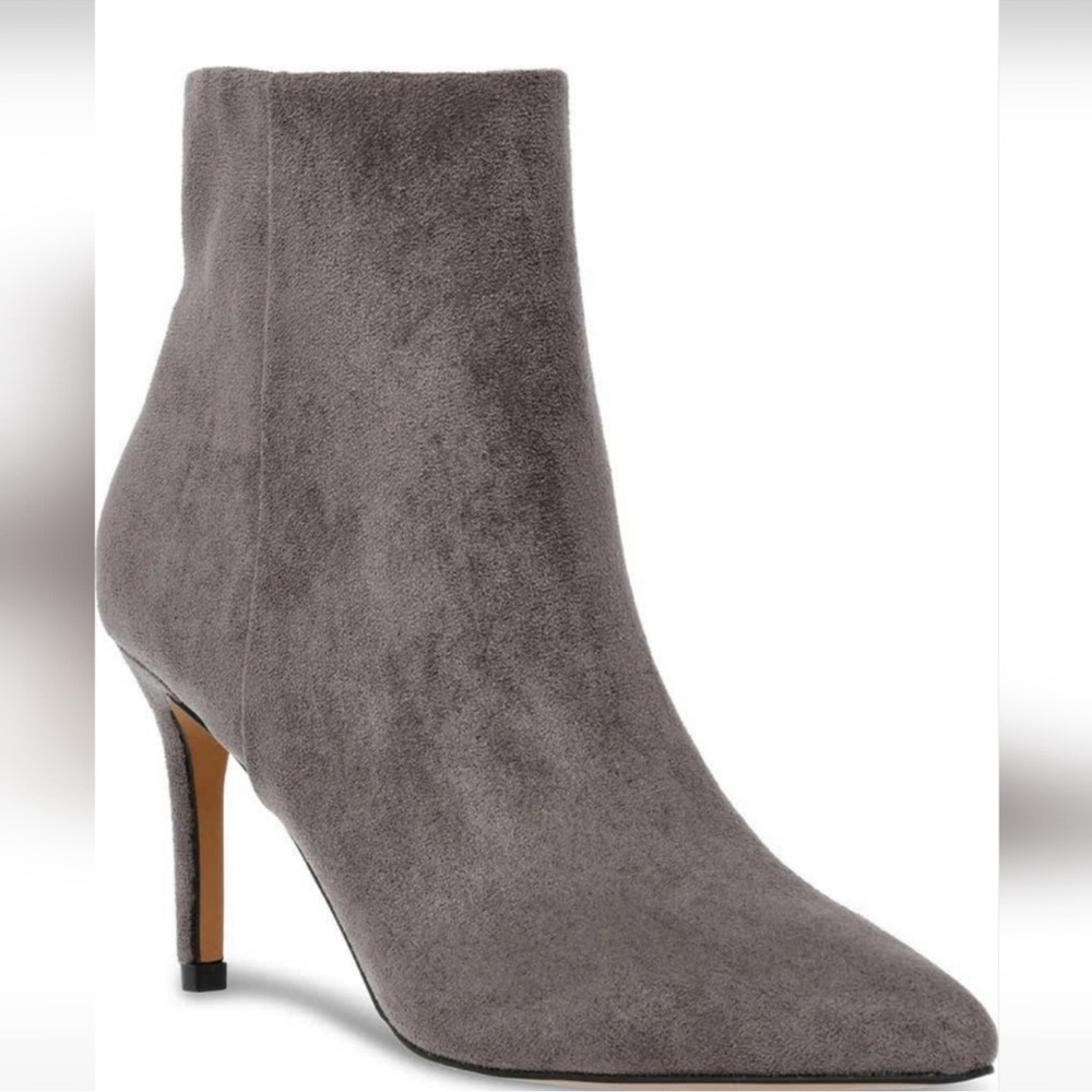 NEW $160 Steve Madden Lizziey Grey Stiletto Pointed toe ankle boot women size 9